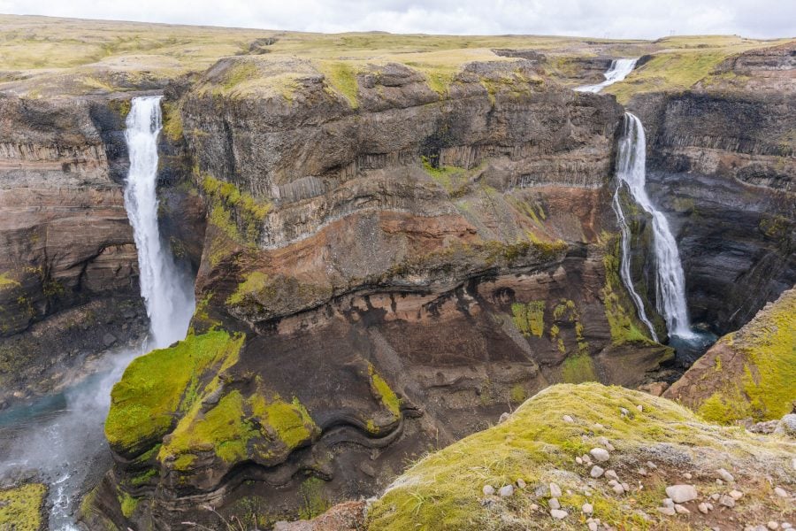 冰島雙子瀑布 Háifoss