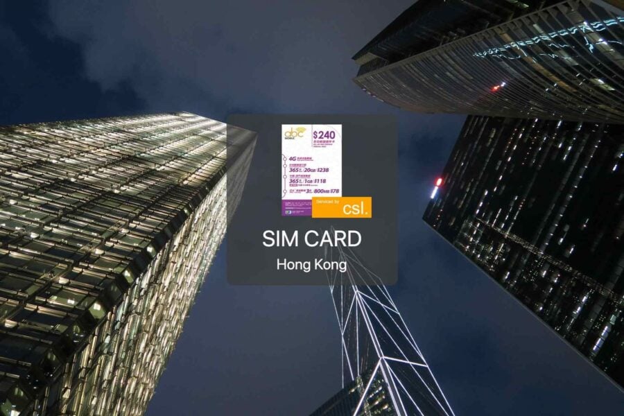 香港365天 Csl 22Gb 4G上網Sim卡連通話 (年卡)